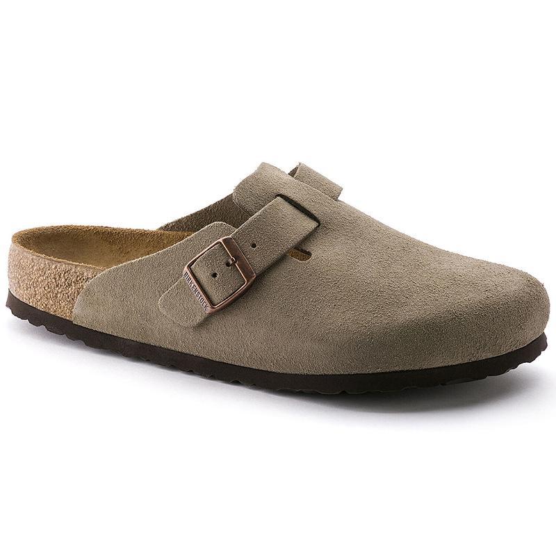 Boston Birkenstock Soft Footbed Semisove Damske Siva Hnede | SK 233FDN